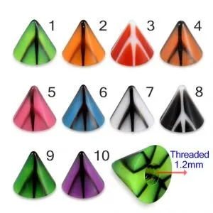 UV Fancy Colorful Peace Sign Cone Accessories