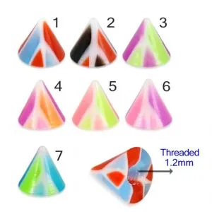UV Fancy Colorful Mvlti Layer Triangles Cone Accessories