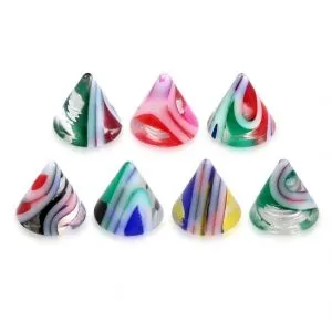 UV Fancy Colorful Glossy Marble Cone Accessories