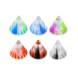 UV Fancy Colorful Marble Cone Accessories