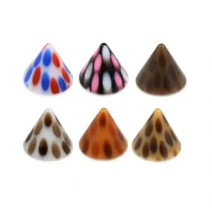 UV Fancy Colorful Wooden Pattern Cone Accessories