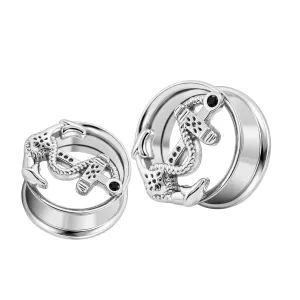 Vintage Anchor Screw Fit Flesh Tunnel