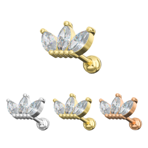 Wholesale Cartilage Helix Tragus - Crown Design - Variation