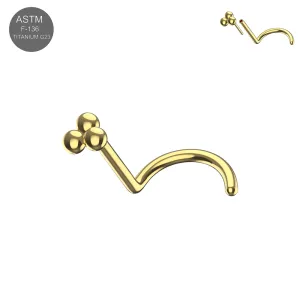 G23 Titanium Triple Ball push fit Nose Screw Stud