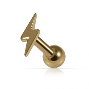 925 Sterling Silver Plain Lighting Cartilage Tragus Piercing Ear Stud