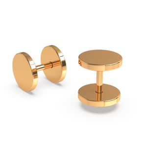 Rose Gold Surgical Steel Fake Drum Ear Plug