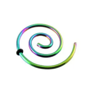 Anodized Rainbow Spiral Ear Plug Stretcher