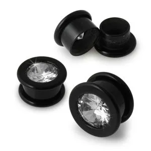 Single Stone Screw Fit UV Flesh Tunnel