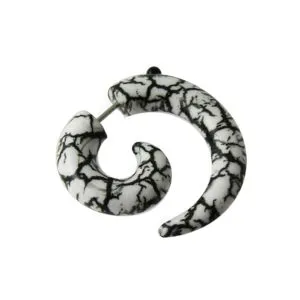 Marble Fake Spiral Ear Plug