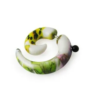 Acrylic Spiral Gauge Ear Plugs Fake Cheater Stretcher Flesh Earring