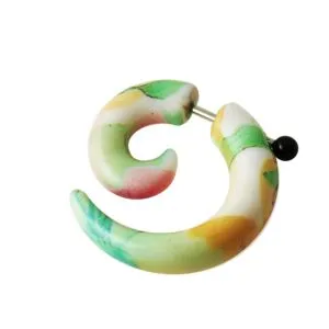 Mix Color Marbel Spiral Fake Ear Plug Expander