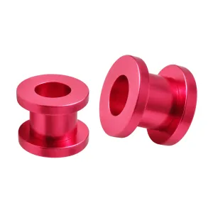 Light Red Synthetic Pearl Screw Fit Ear Flesh Tunnel
