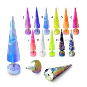 Marble UV Straight Fake Ear Plug