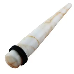 UV Acrylic Marble Straight Ear Taper Body Jewelry