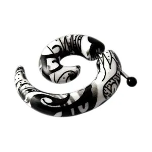  Zebra Black White Fake Cheater Plugs Spirals