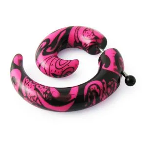 Fake UV And SS Spiral Ear Tapers ZER426