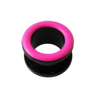 UV Pink Inlay Screw Fit Flesh Tunnel