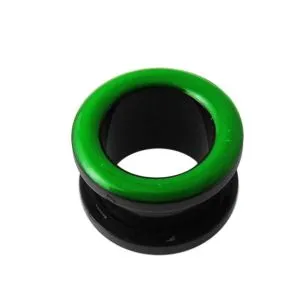 UV Green Inlay Screw Fit Flesh Tunnel