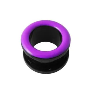 UV Purple Inlay Screw Fit Flesh Tunnel