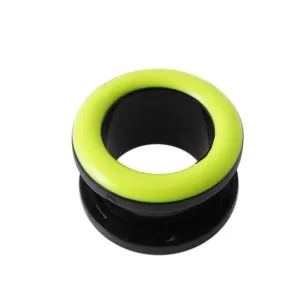 UV Light Green Inlay Screw Fit Flesh Tunnel