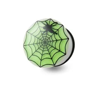 Glow In The Dark Spider Web Ear Plug