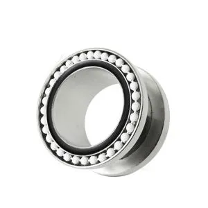 Milk White Ball Loop Top Flesh Tunnel