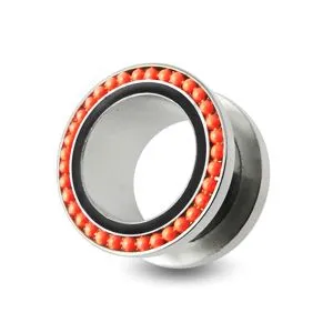 Sunkist Orange Ball Loop Top Flesh Tunnel