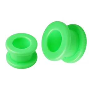 Neon Colored Green Screw Fit Ear Flesh Tunnel