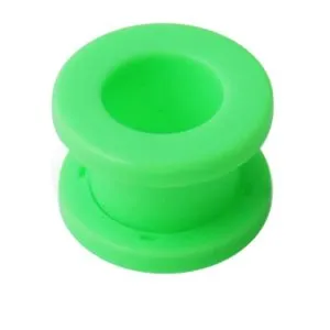 Neon Colored Green Screw Fit Ear Flesh Tunnel
