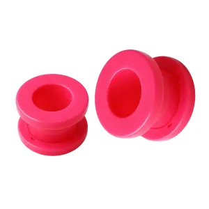Pink Neon Colored Screw Fit Ear Flesh Tunnel
