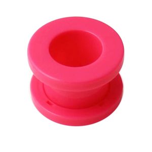 Pink Neon Colored Screw Fit Ear Flesh Tunnel