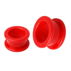 Red Neon Colored Screw Fit Ear Flesh Tunnel