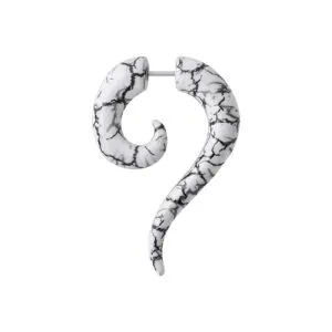 Zebra Marble Long Tail Fake Ear Plug