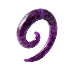 Black Pattern in Purple Ear Taper