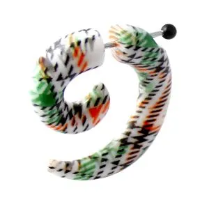 Multi Stripes Spiral Fake UV Ear Expander