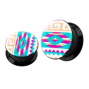 Colorful Lego blocks UV Internal Screw Fit Ear Tunnel