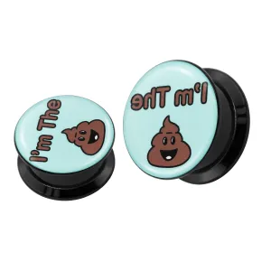 I'm the Poop Logo UV Internal Screw Fit Ear Tunnel