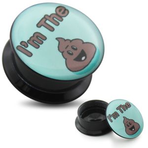 I'm the Poop Logo UV Internal Screw Fit Ear Tunnel