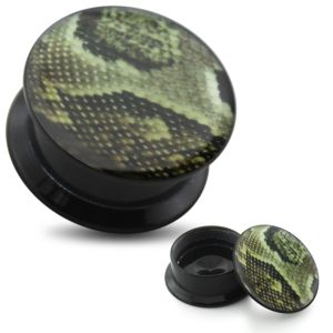 Python Pattern UV Internal Screw Fit Ear Tunnel