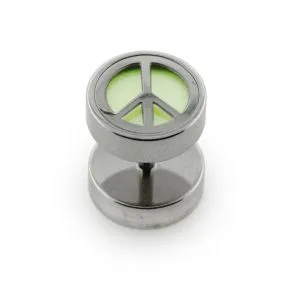 Glow in the Dark Surgical Steel Fake Ear Plug