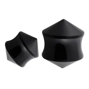 UV Cone with Black Screw Flesh Tunnels