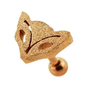 PVD Plated Glittering Fox Tragus Piercing