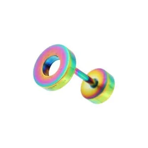 8 mm Flat Disc with Hole Invisible Fake Ear Plug