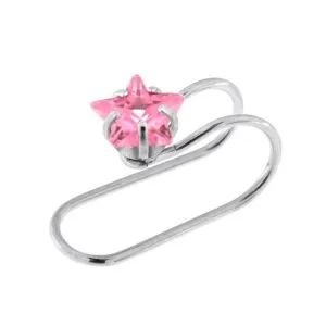 Star Jeweled Pressing Type Non Piercing Cartilage Clip on Ear ring