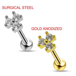 Fancy Jeweled Cartilage Helix Tragus Piercing Ear Stud