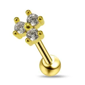 Fancy Jeweled Cartilage Helix Tragus Piercing Ear Stud