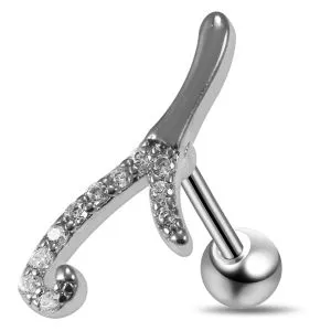 Micro Jeweled Floral Cartilage Helix Tragus Piercing Ear Stud