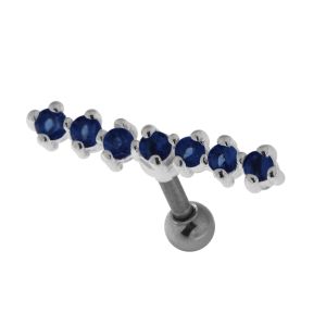 sweep of 7 Stones 925 Sterling Silver Cartilage Tragus Piercing