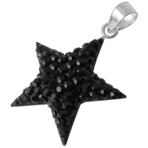 Multi Crystal stones Star Pendent