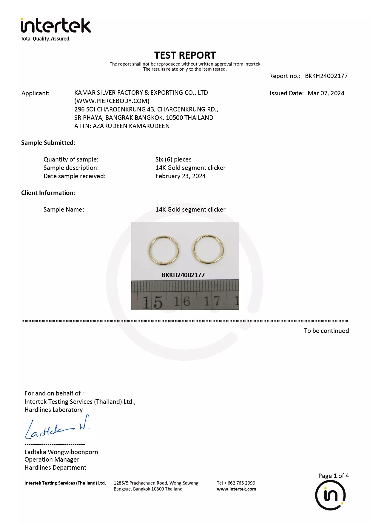 Gold Jewelry Certified